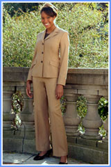 Bluesuits Three Button Long Jacekt for Full Figured Women