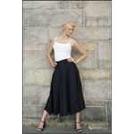 Bluesuits Black Linen/Viscose Long Skirt