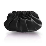 Santi Black Silk  Taffeta Clutch