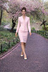 Bluesuits Katherine Pink Cotton Three Button Single Breasted Short Jacket