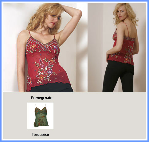 Aftershock Beaded     Silk top