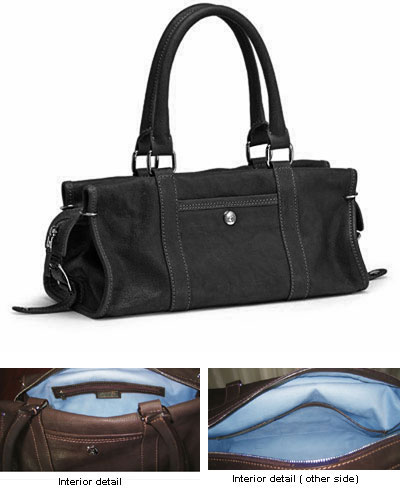 Lambertson Truex Black New Haven Satchel Handbag