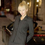 Bluesuits Melinda  3- button Black and Cream Pinstripe Tropical Wool Jacket