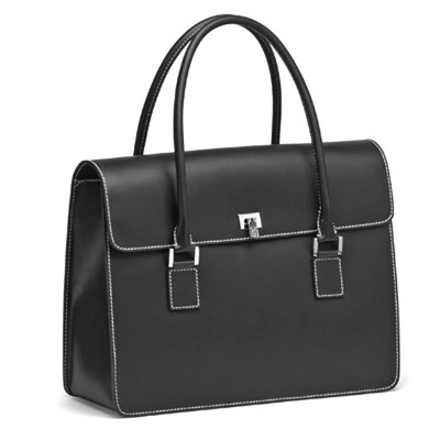Lambertson Truex Black Large Box Car Tote Handbag