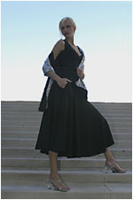 Bluesuits Charcoal Grey Tropical Wool Long Gored Skirt