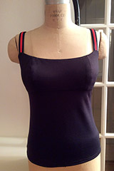 Bluesuits Navy Tank Top with Adjustable Stripe Elastic Straps