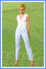 Bluesuits  Cotton Fly-front wide leg pants