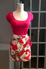 Bluesuits Washable Red Wrap Skirt