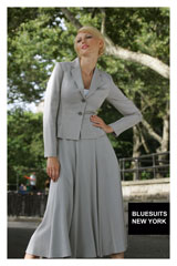 Bluesuits Silk/Cotton Vivien Jacket shown with long skirt