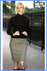 Bluesuits Black & White Wool tweed Jacket and Slim Skirt