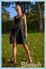 Bluesuits Shirt Dress with Plka dot lining