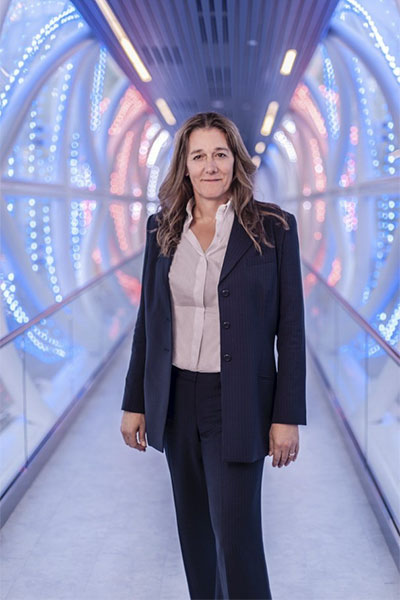 Dr. Martine Rothblatt in Bluesuits Custom Pantsuit