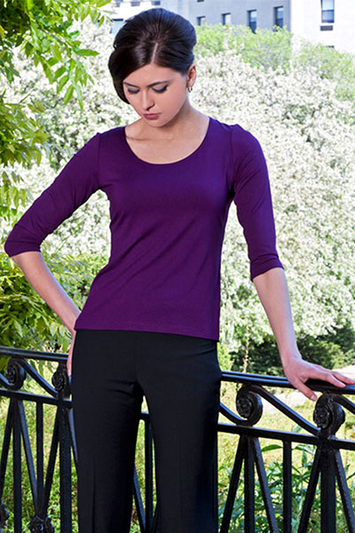 Bluesuits Purple Bamboo Knot Top