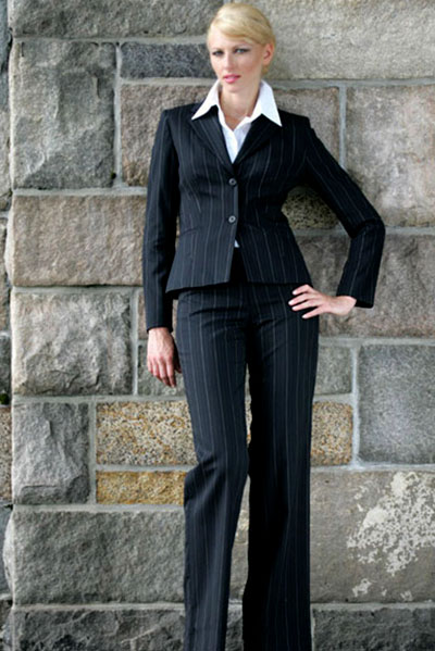 Bluesuits custom Fly-front pants for plus size women