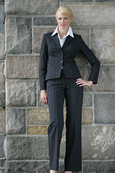 Bluesuits Hepburn Blk/Cream Pinstripe tropical Wool Jacket