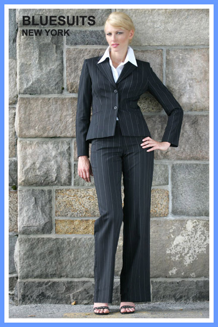 Bluesuits Tropical Wool pinstripe Flat Front Pants