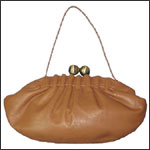 Santi Camel Leather Clutch