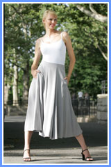 Bluesuitsw Silk Cotton Long Gored Skirt