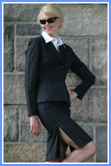 Bluesuits Pinstrip Slim trip0le side pleat Skirt