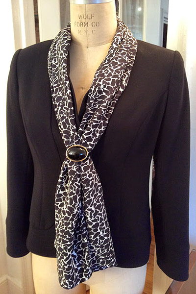 Bluesuits Silk Black and White Scarf